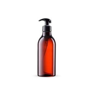 Amber pump dispenser bottle