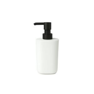 Minimalist white lotion dispenser